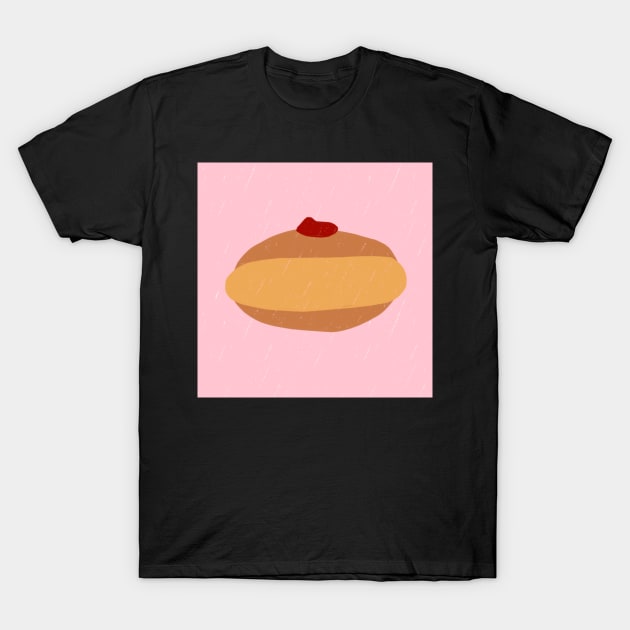 Jammy Doughnuts - Chanukah Print in Pink T-Shirt by TillaCrowne